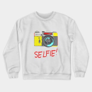 Pop Art Vintage Camera...Selfie! Crewneck Sweatshirt